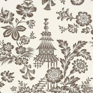 Song Garden Cocoa 5007032 by Schumacher Wallpaper