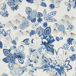 Bouquet Chinois Porcelain 177291 by Schumacher Fabric