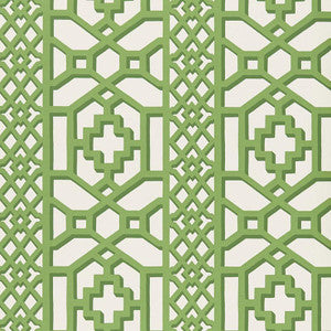 Zanzibar Trellis Jade 5006941 by Schumacher Wallpaper
