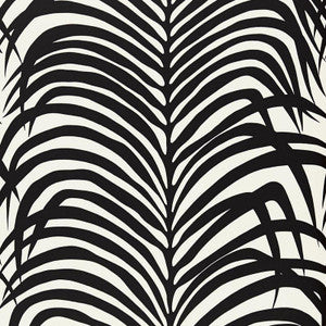 Zebra Palm Ebony 5006932 by Schumacher Wallpaper