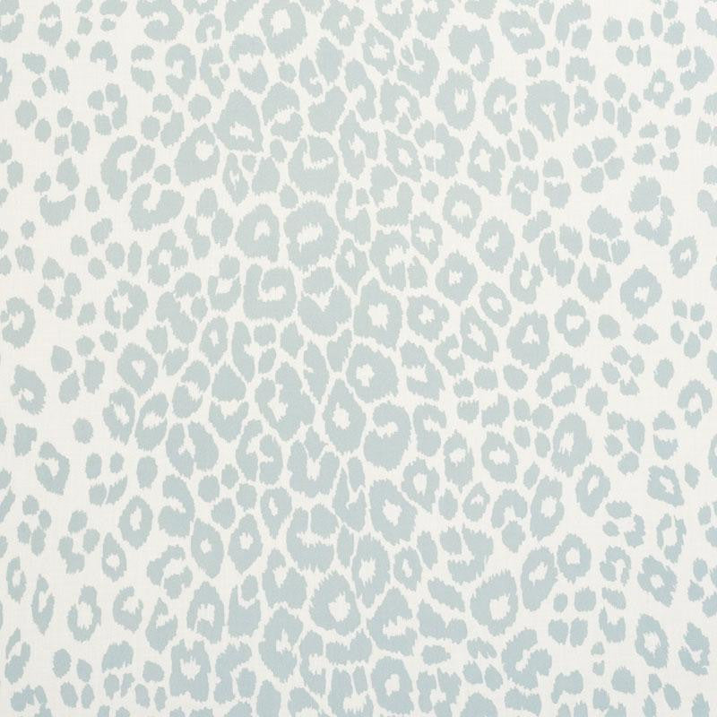 Iconic Leopard Indoor/Outdoor Sky 177320 by Schumacher Fabric Indoor/Outdoor: Prints & Wovens 27.25" - Fabric Carolina -