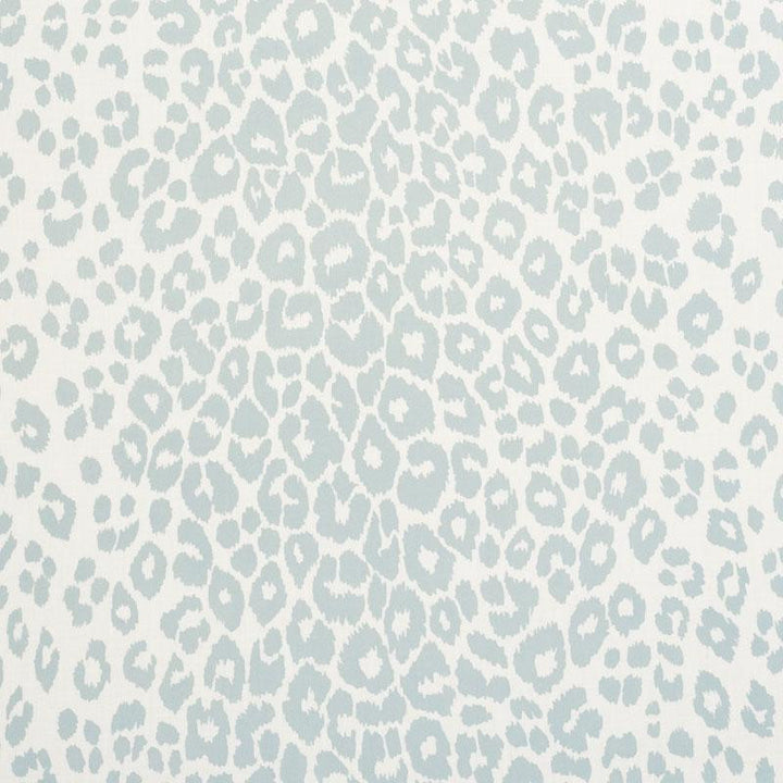 Iconic Leopard Indoor/Outdoor Sky 177320 by Schumacher Fabric Indoor/Outdoor: Prints & Wovens 27.25" - Fabric Carolina -