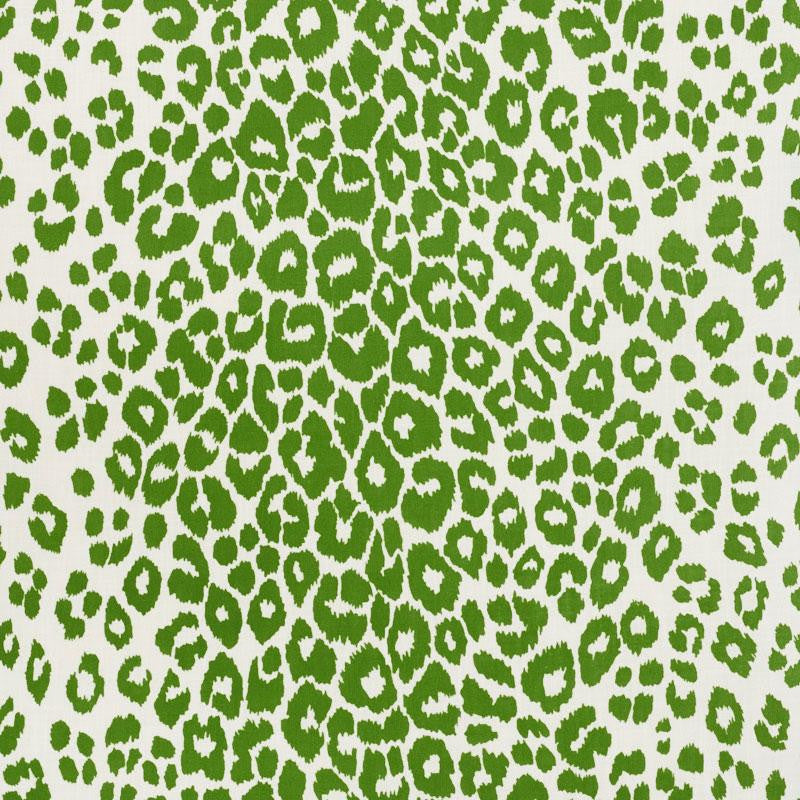 Iconic Leopard Indoor/Outdoor Green 177322 by Schumacher Fabric Indoor/Outdoor: Prints & Wovens 27.25" - Fabric Carolina -
