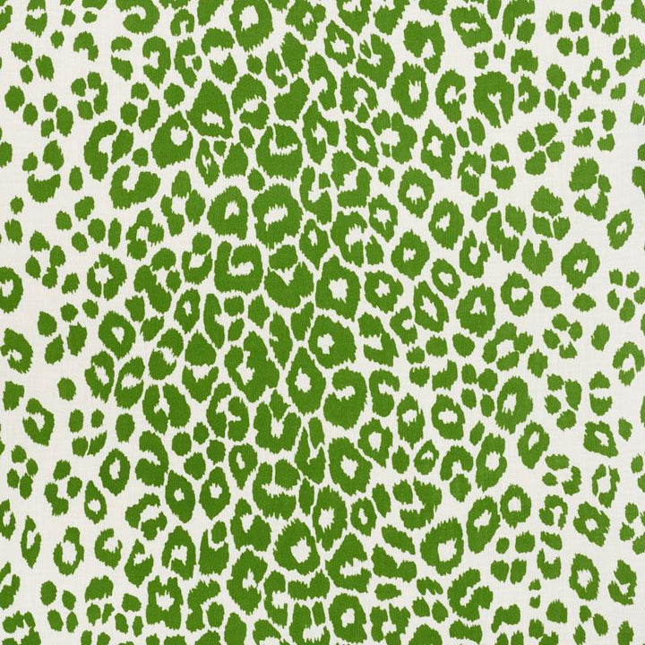 Iconic Leopard Indoor/Outdoor Green 177322 by Schumacher Fabric Indoor/Outdoor: Prints & Wovens 27.25" - Fabric Carolina -