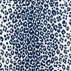 Iconic Leopard Indoor/Outdoor Navy 177323 by Schumacher Fabric