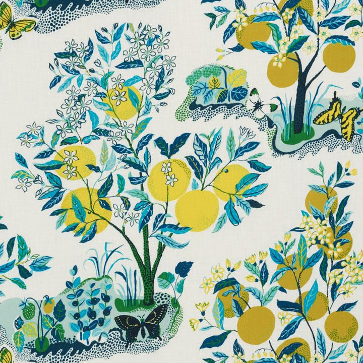 Citrus Garden Indoor/Outdoor Pool 177331 by Schumacher Fabric Indoor/Outdoor: Prints & Wovens 52.5" - Fabric Carolina -