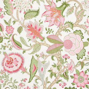 Arborvitae Pink & Leaf 177371 by Schumacher Fabric