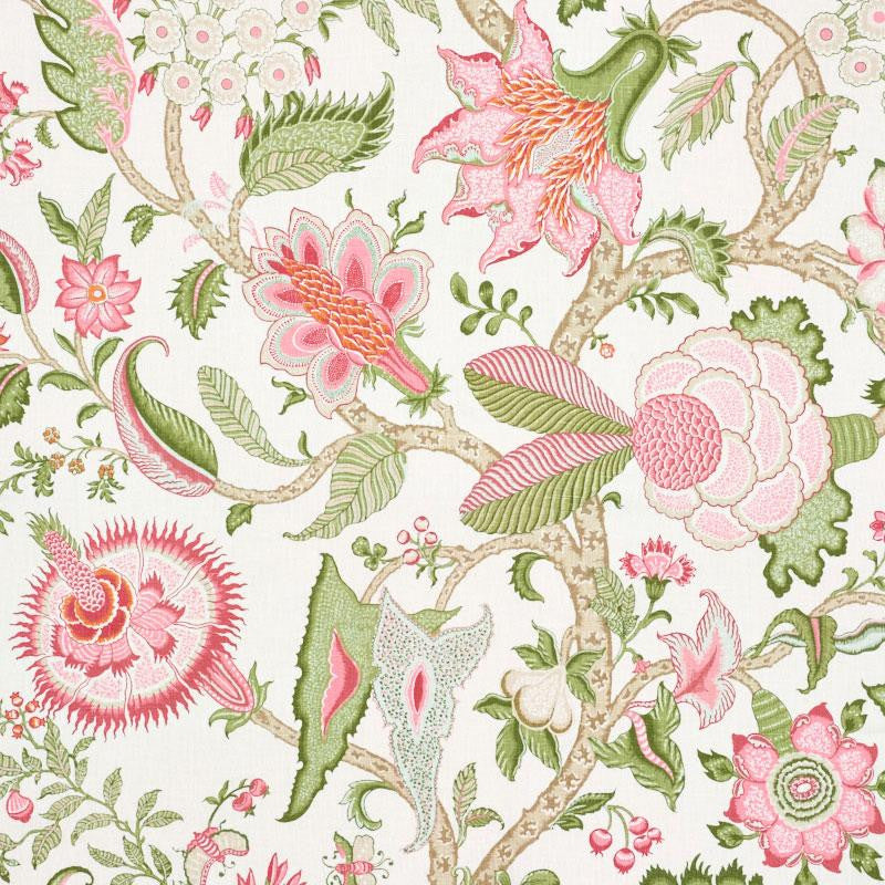 Arborvitae Pink & Leaf 177371 by Schumacher Fabric Schumacher Classics 54.0" - Fabric Carolina -