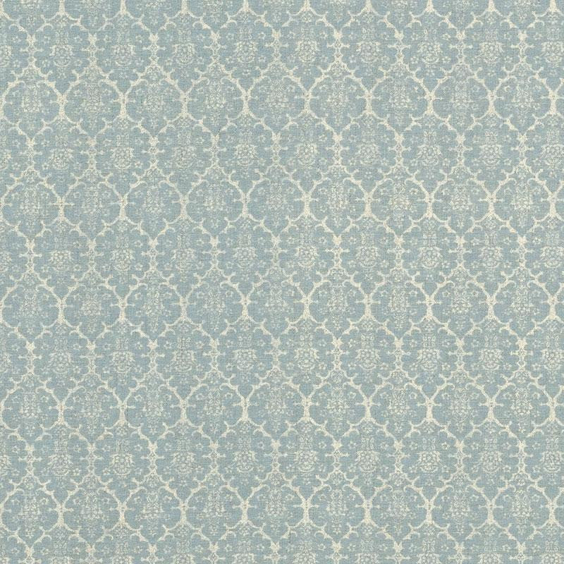 Burley Blue BURL001 by Schumacher Designer Fabric Veere Grenney I 2.5" - Swanky Fabrics -