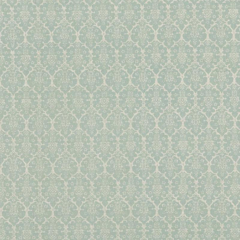 Burley Aqua BURL003 by Schumacher Designer Fabric Veere Grenney I 2.5" - Swanky Fabrics -