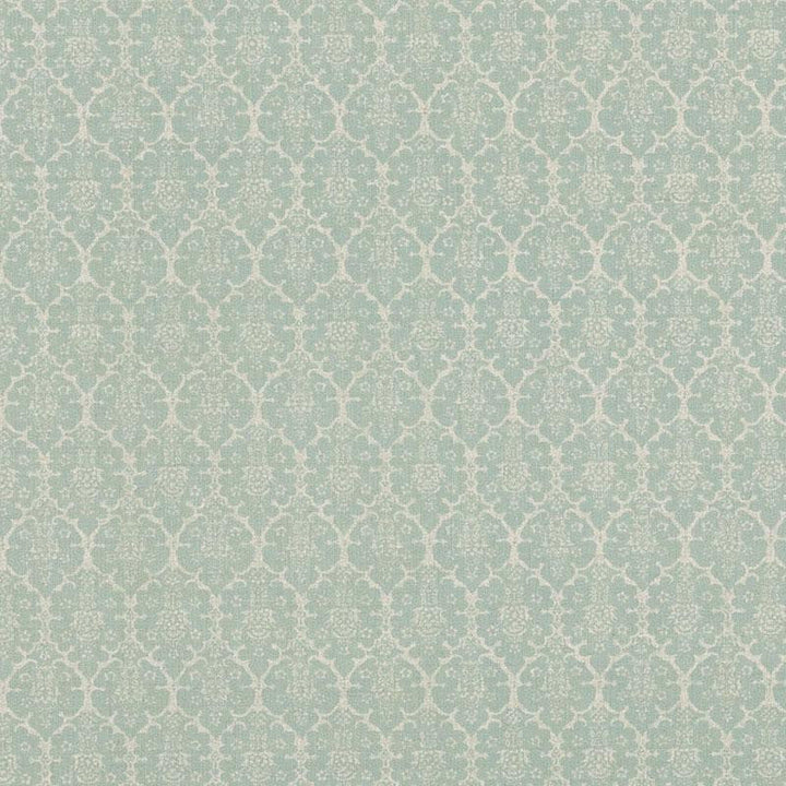 Burley Aqua BURL003 by Schumacher Designer Fabric Veere Grenney I 2.5" - Swanky Fabrics -