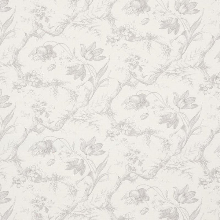 Toile De Fleurs Grisaille 177401 by Schumacher Fabric Schumacher Classics 26.75" - Fabric Carolina -