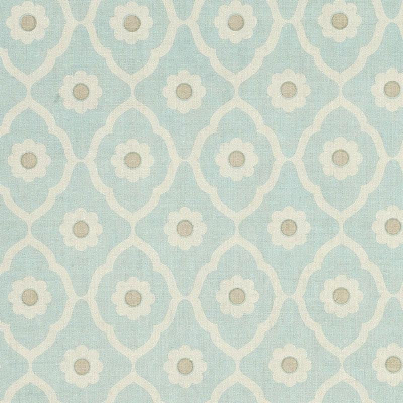 Soundess Aqua SOUN003 by Schumacher Fabric Veere Grenney 5.75" - Fabric Carolina -