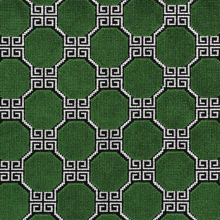 Octavia Velvet Emerald 72792 by Schumacher Fabric Orient Express 2.5" - Fabric Carolina -