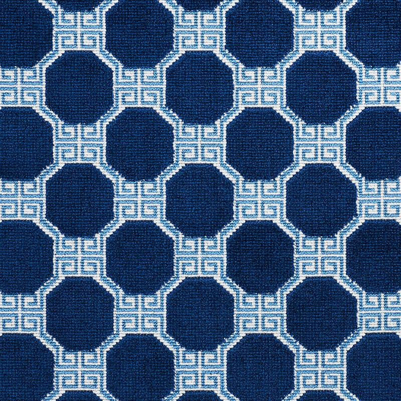 Octavia Velvet Sapphire 72793 by Schumacher Fabric Orient Express 2.5" - Fabric Carolina -