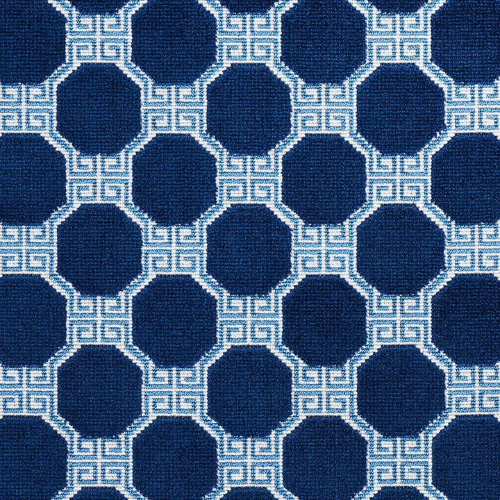 Octavia Velvet Sapphire 72793 by Schumacher Fabric Orient Express 2.5" - Fabric Carolina -