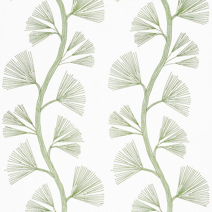 Ginkgo Embroidery Leaf 73080 by Schumacher Fabric Orient Express 18.0" - Fabric Carolina -