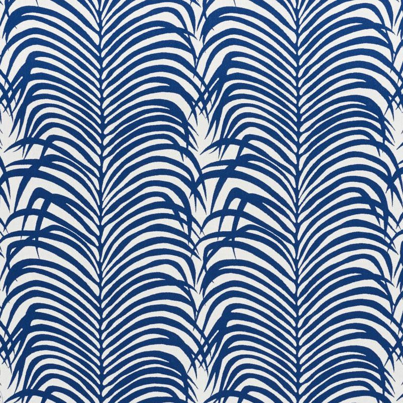 Zebra Palm Indoor/Outdoor Navy 73170 by Schumacher Fabric Indoor/Outdoor Ii: Prints & Wovens 13.88" - Fabric Carolina -
