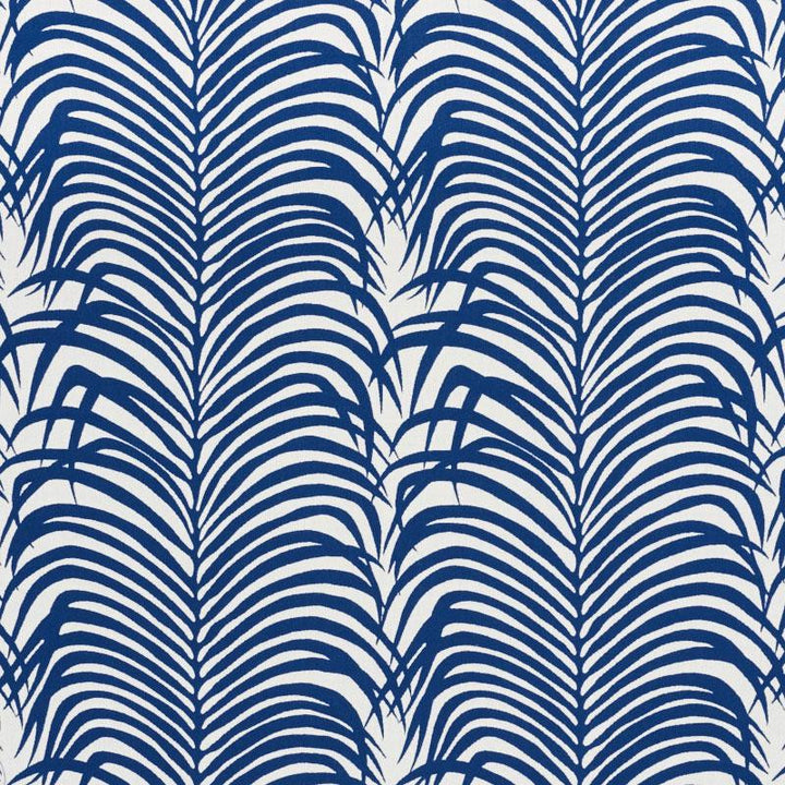 Zebra Palm Indoor/Outdoor Navy 73170 by Schumacher Fabric Indoor/Outdoor Ii: Prints & Wovens 13.88" - Fabric Carolina -
