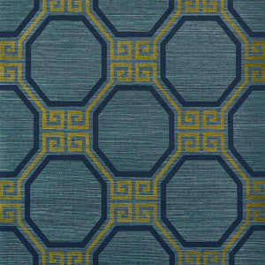 Octavia Sisal Peacock 5008932 by Schumacher Wallpaper