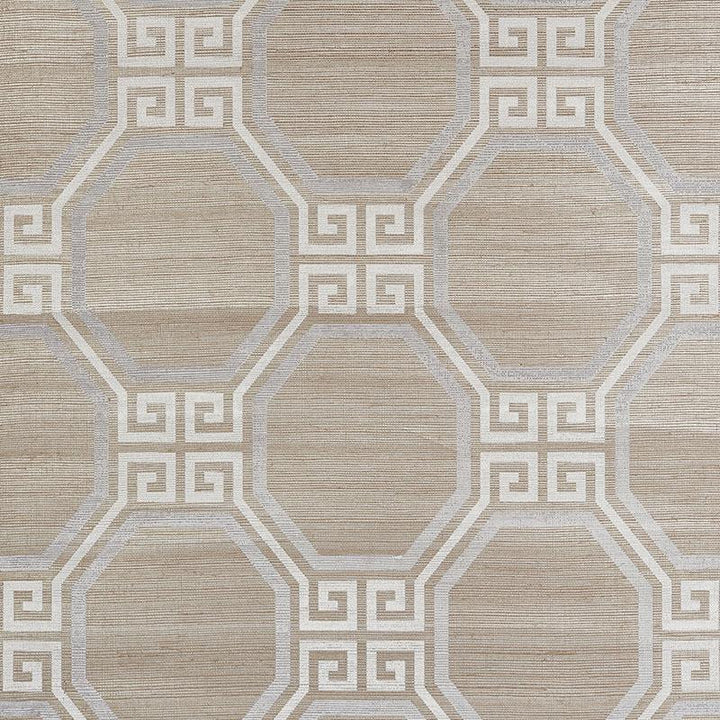 Octavia Hemp Shimmer Quartz 5008980 by Schumacher Wallpaper Orient Express 11.25" - Fabric Carolina -
