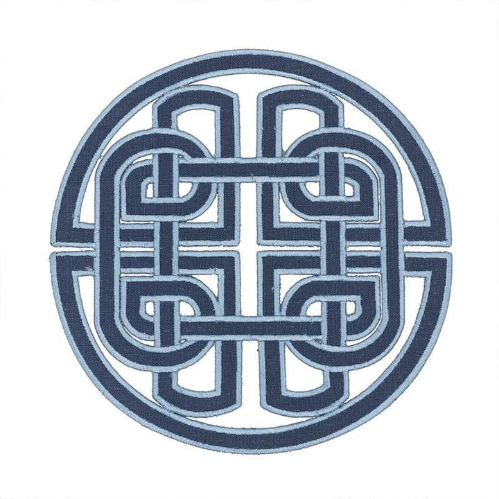 Chinoiserie Appliqu Blue 73041 by Schumacher Designer Trim Orient Express 8.0" - Swanky Fabrics -