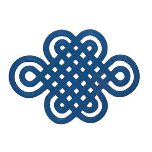 Good Luck Knot Appliqu Sapphire 73052 by Schumacher Trim