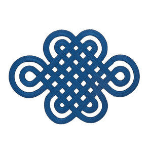 Good Luck Knot Appliqu Sapphire 73052 by Schumacher Trim