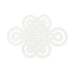 Good Luck Knot Appliqu Ivory 73050 by Schumacher Trim