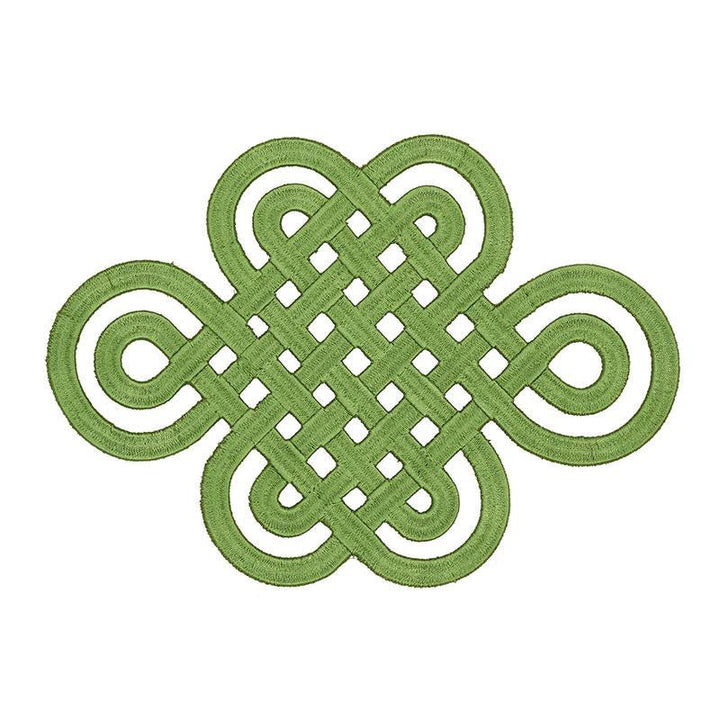 Good Luck Knot Appliqu Jade 73053 by Schumacher Designer Trim Orient Express 9.0" - Swanky Fabrics -