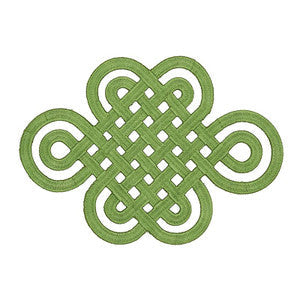 Good Luck Knot Appliqu Jade 73053 by Schumacher Trim