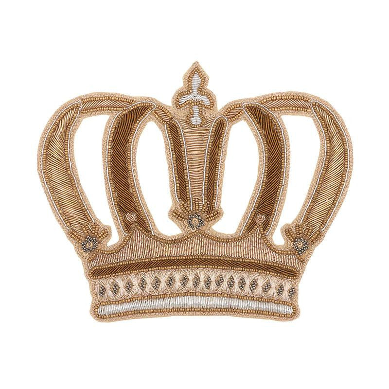 Crown Appliqu Gold 73330 by Schumacher Trim Royal Touch - Fabric Carolina -