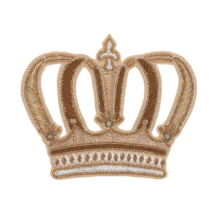 Crown Appliqu Gold 73330 by Schumacher Trim Royal Touch - Fabric Carolina -