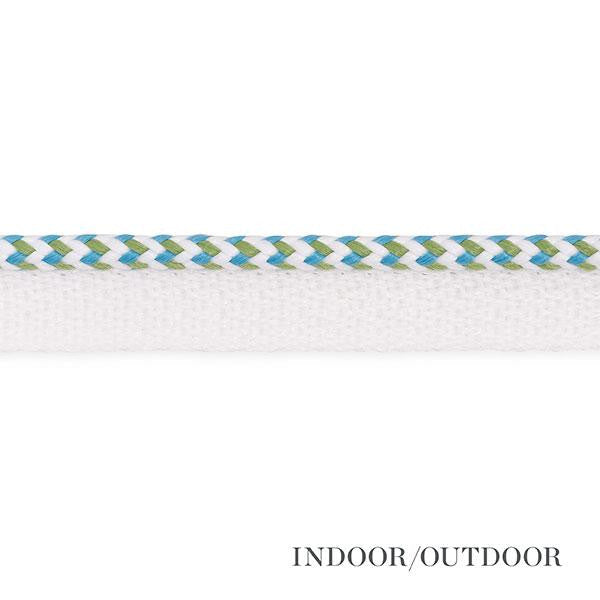 Bolander Cord Indoor/Outdoor Aqua 73471 by Schumacher Designer Trim Indoor/Outdoor: Prints & Wovens - Swanky Fabrics -