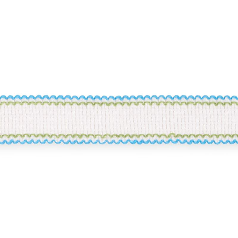 Filippa Tape Indoor/Outdoor Aqua 73571 by Schumacher Designer Trim Isola Indoor/Outdoor - Swanky Fabrics -