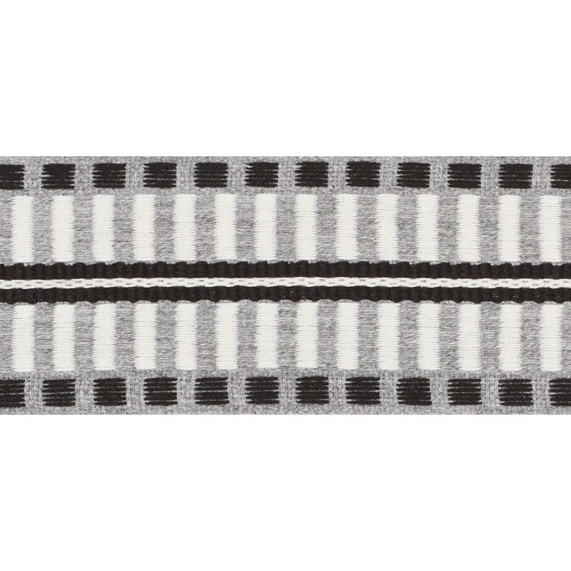 Jacobsen Tape Indoor/Outdoor Grey 73630 by Schumacher Trim Indoor/Outdoor: Prints & Wovens - Fabric Carolina -