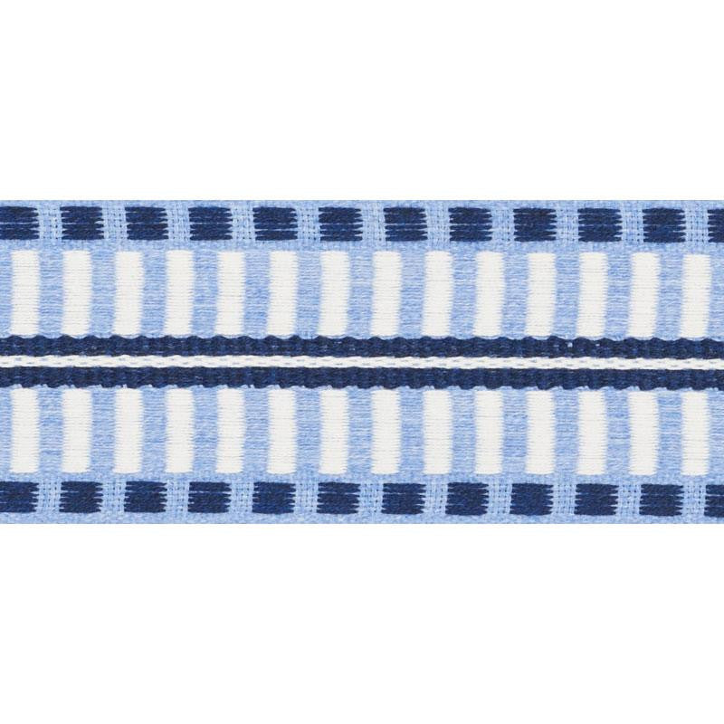 Jacobsen Tape Indoor/Outdoor Chambray 73631 by Schumacher Designer Trim Indoor/Outdoor: Prints & Wovens - Swanky Fabrics -
