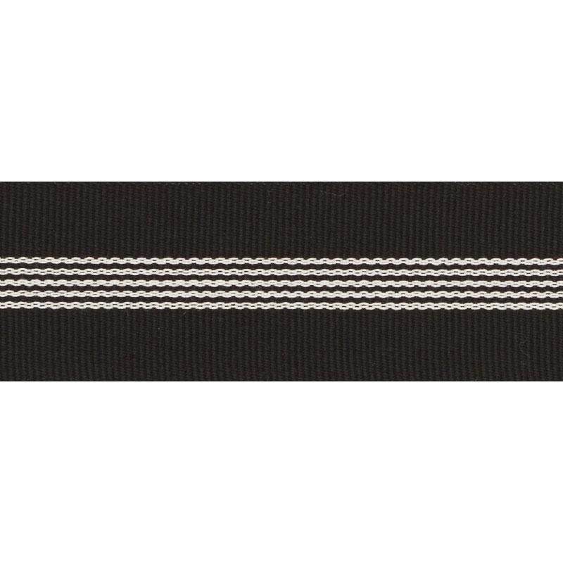 Nilsson Tape Indoor/Outdoor Black 73643 by Schumacher Designer Trim Indoor/Outdoor: Prints & Wovens - Swanky Fabrics -