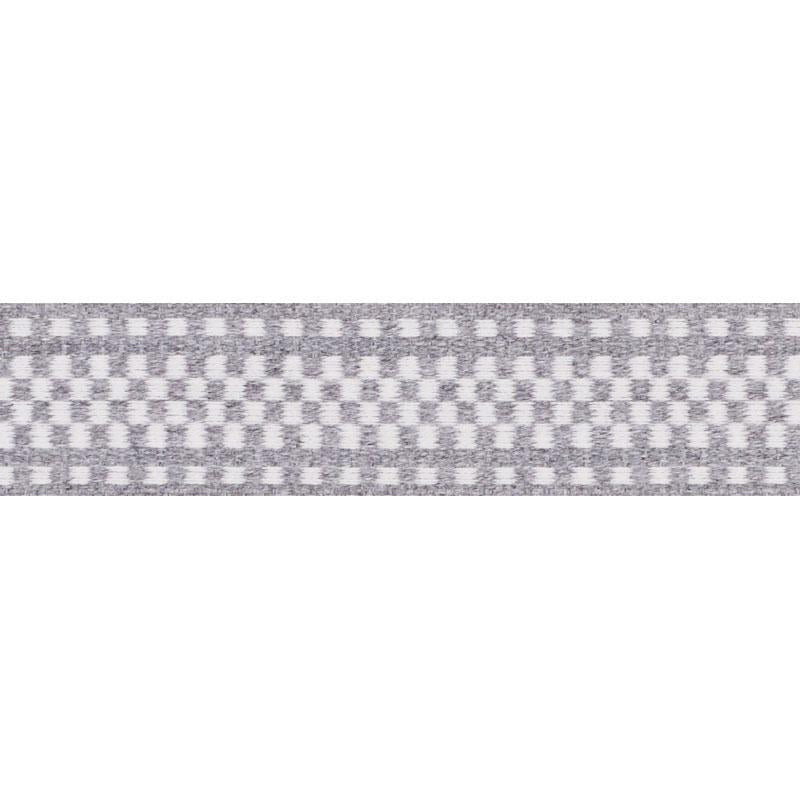 Marta Tape Indoor/Outdoor Grey 73650 by Schumacher Designer Trim Indoor/Outdoor: Prints & Wovens - Swanky Fabrics -