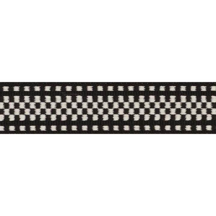 Marta Tape Indoor/Outdoor Black 73654 by Schumacher Trim Indoor/Outdoor Ii: Prints & Wovens - Fabric Carolina -