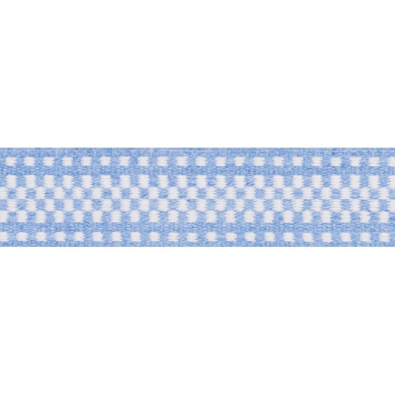 Marta Tape Indoor/Outdoor Chambray 73651 by Schumacher Designer Trim Indoor/Outdoor: Prints & Wovens - Swanky Fabrics -
