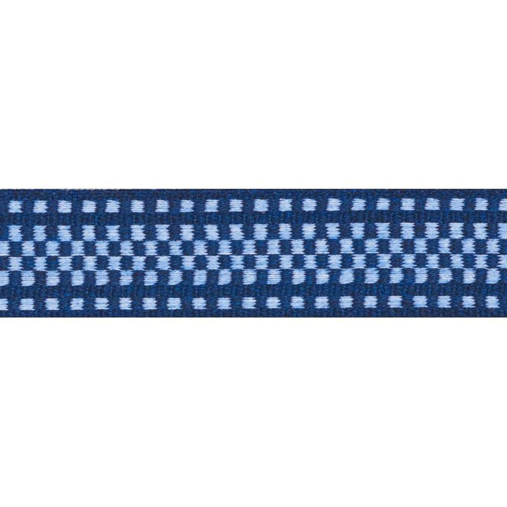 Marta Tape Indoor/ Outdoor Chambray & Navy 73652 by Schumacher Trim Indoor/Outdoor: Prints & Wovens - Fabric Carolina -