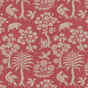 Woodland Silhouette Rhubarb 176171 by Schumacher Fabric