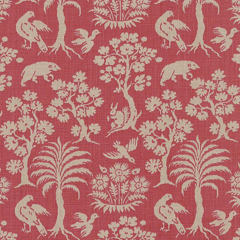 Woodland Silhouette Rhubarb 176171 by Schumacher Fabric Schumacher Classics 13.5" - Fabric Carolina -