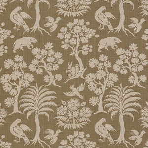 Woodland Silhouette Mocha 176172 by Schumacher Fabric