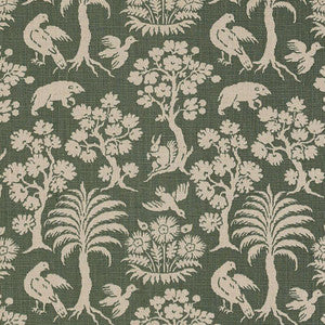 Woodland Silhouette Moss 176173 by Schumacher Fabric