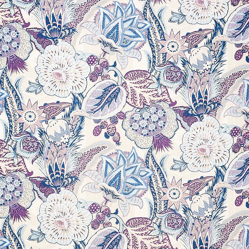 Zanzibar Linen Print Hyacinth 173523 by Schumacher Fabric Schumacher Classics 29.0" - Fabric Carolina -