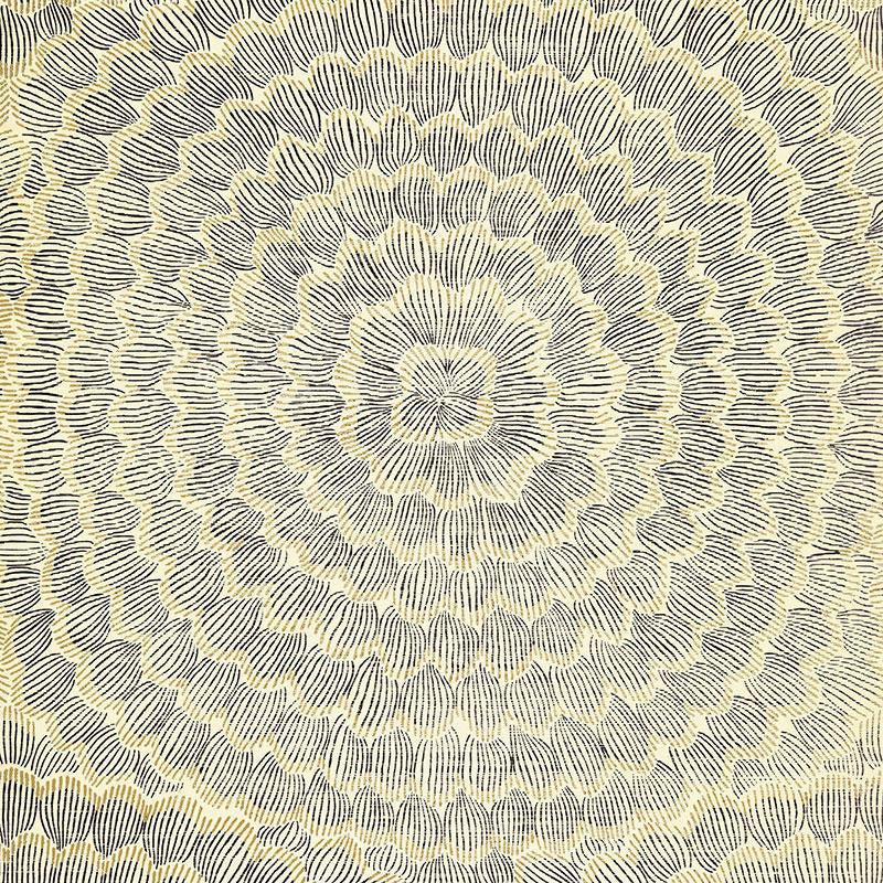 Feather Bloom Sisal Onyx & Gold 5006074 by Schumacher Designer Wallpaper Celerie Kemble 34.0" - Swanky Fabrics -