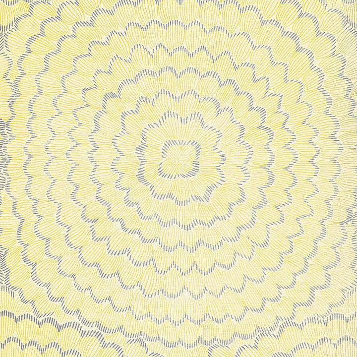 Feather Bloom Sisal Sun & Fog 5006077 by Schumacher Designer Wallpaper Celerie Kemble 34.0" - Swanky Fabrics -