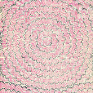 Feather Bloom Sisal Fuchsia & Jet 5006076 by Schumacher Wallpaper